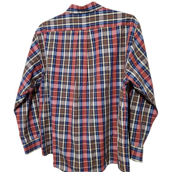 Roundtree and Yorke Men Shirt Size XL Button Down Plaid Longsleeve - Picture 3 of 9